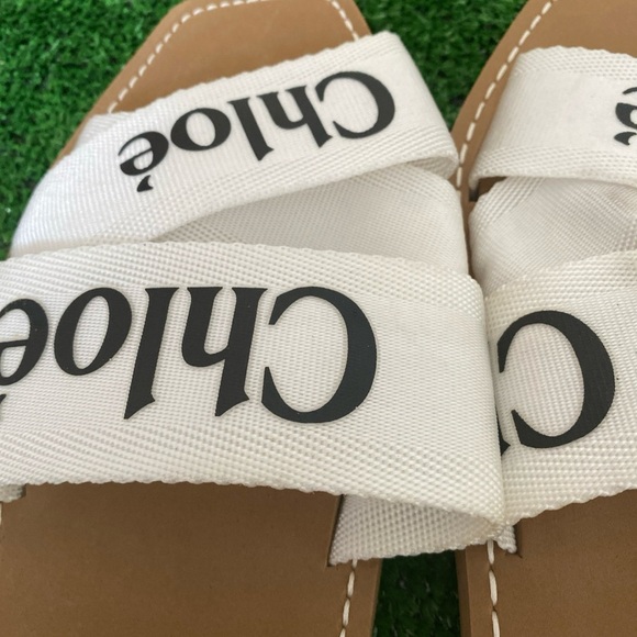 Chloé Women's Woody Flat Sole Logo Slide Sandals size 42 (11) - Picture 5 of 8